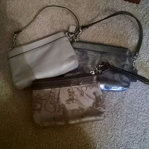 Bundled authentic coach wristlets