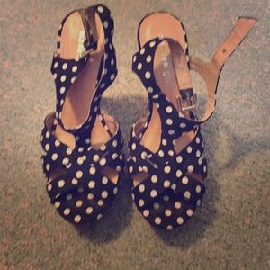 Summer polka dot heels