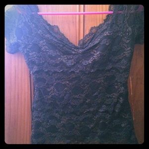 BOGO!! Adorable brown lace top