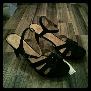 Strappy black sandals
