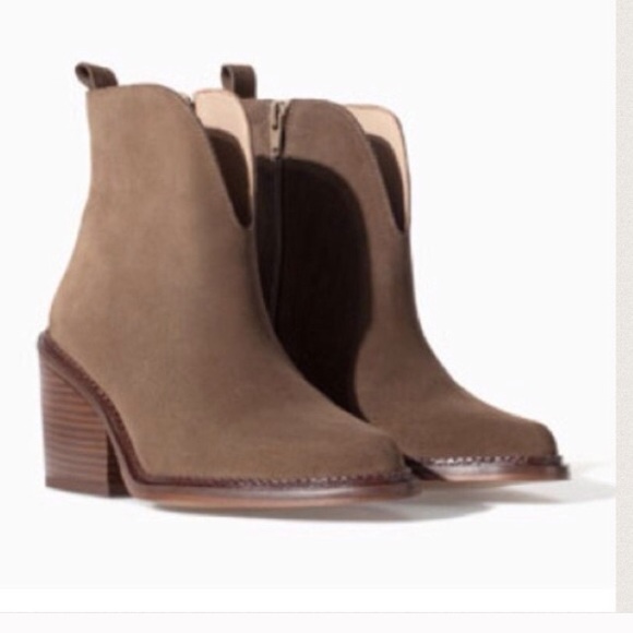 Used Zara TRF suede beautiful bootie