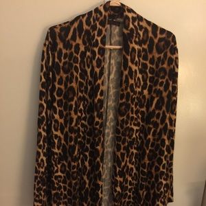 Animal Print long cotton jacket