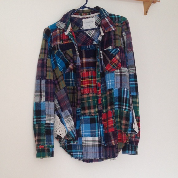 Free People Patchwork Flannel