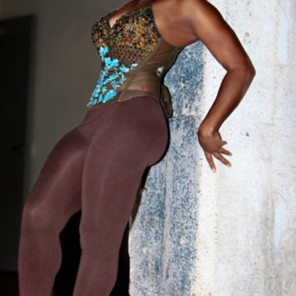 Semi-Sheer Unique tie-in-back top