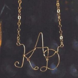 14K Gold Plated Custom Designed Wire Name Necklace