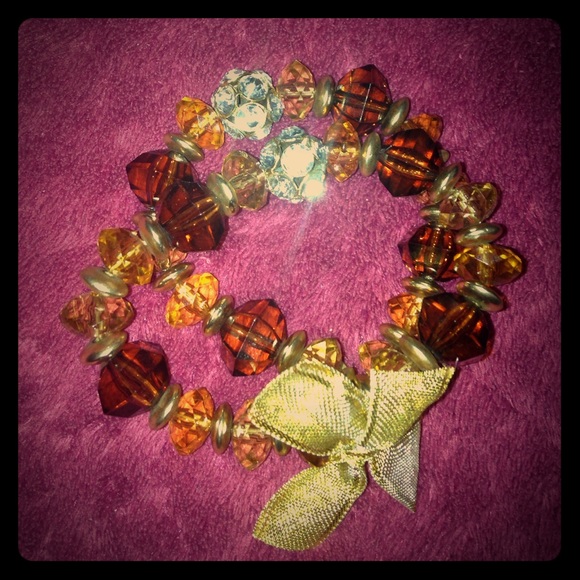Double stacked Jones New York bracelet.