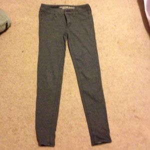 Gray American eagle jeggings