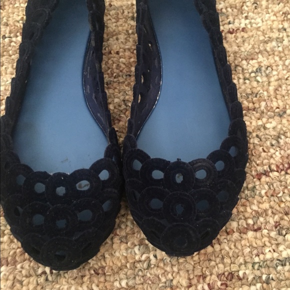Navy flats