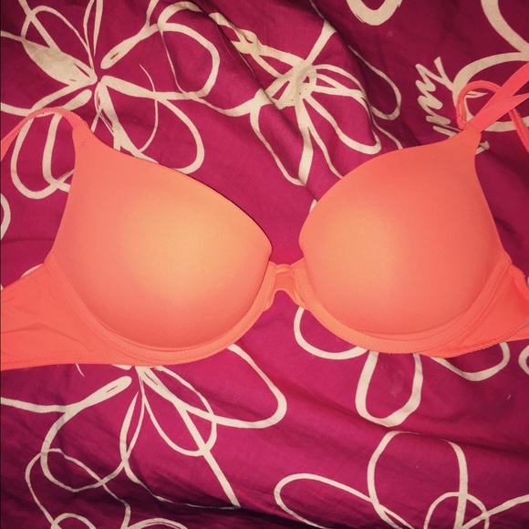 Coral Victoria Secret push-up bra