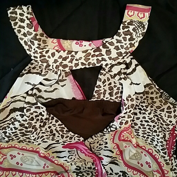 Double walled tank top. Strapless under sheer - Picture 4 of 4