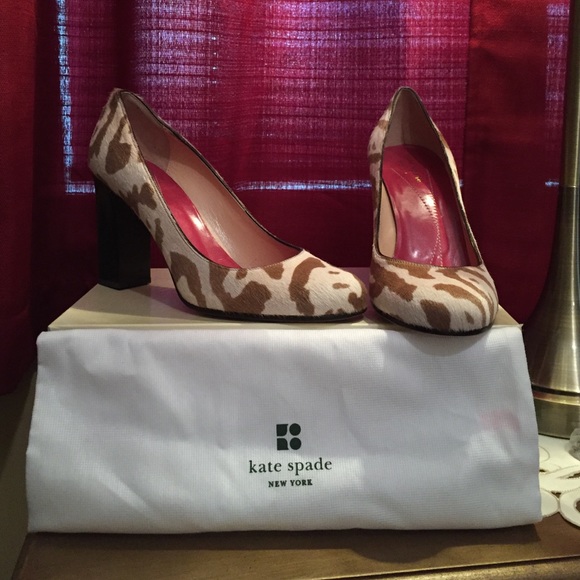 NWOT kate spade "Kristen" calf hair heel