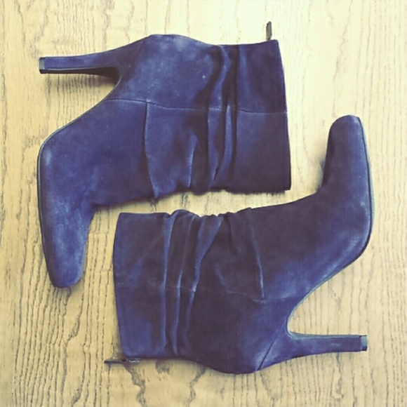 Purple Suede Ankle Boots