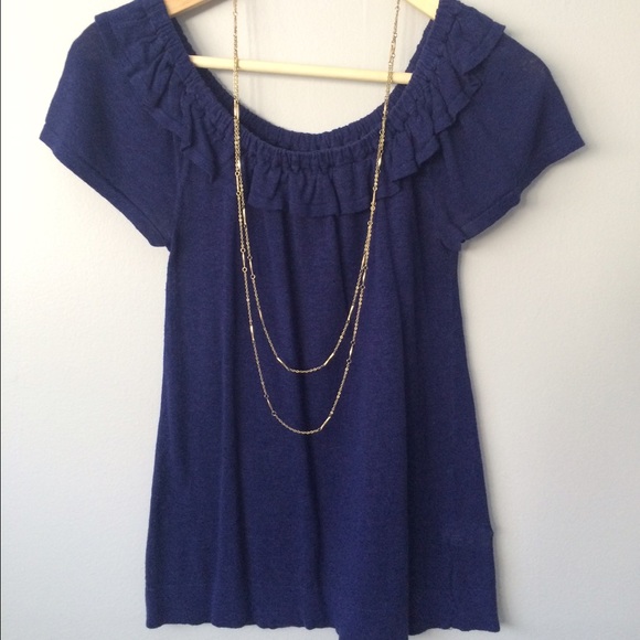 🎉Host Pick🎉 Linen-blend Ruffle Shirt