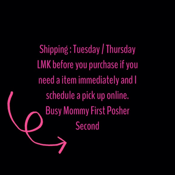 Shipping in my closet : Tuesdays & Thursdays
