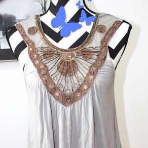 Anthropologie Embellished Top.
