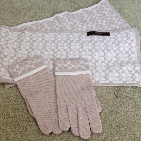 Coach scarf & gloves