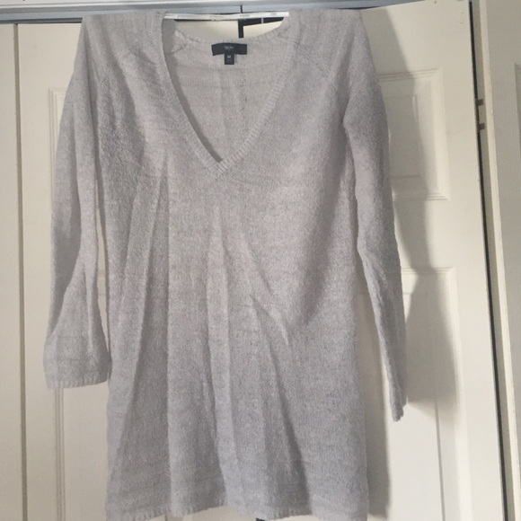 🚫SOLD🚫 See through pale gray long sweater