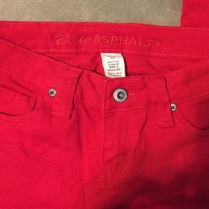 Wet seal red skinny jeans