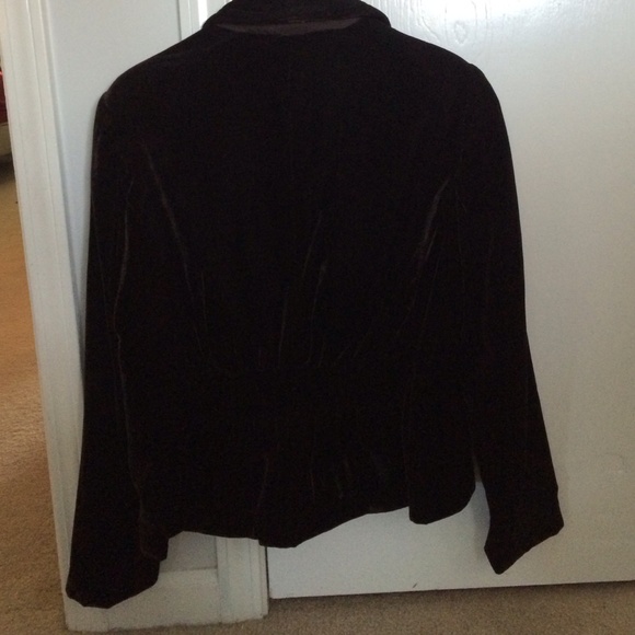 Velvet expresso colored jacket - Picture 2 of 4