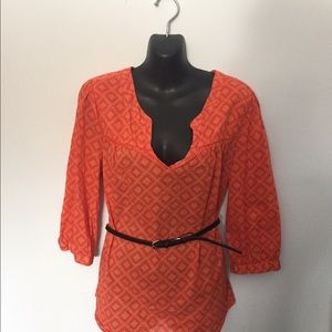 Size L Gap Checker Print Bohemian Blouse