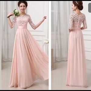 Pink Prom Gown, Perfect condition. Chiffon lace