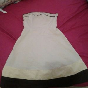 Beige dress w/  brown & yellow strip,wore twice