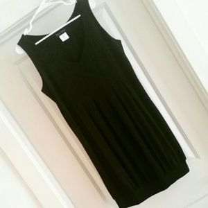 V-neck Black Dress