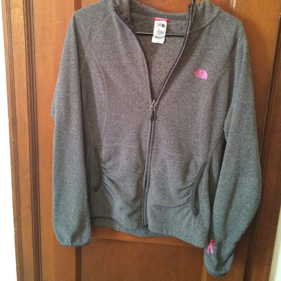 North Face Zip up breast cancer awareness hoodie