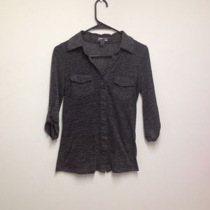 Cute dark grey poetry shirt