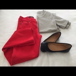J. Crew matchstick red denim jeans-SOLD