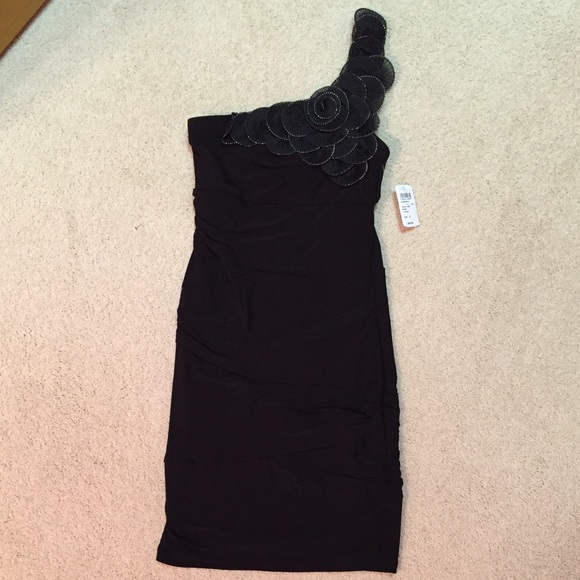 Tight black dress