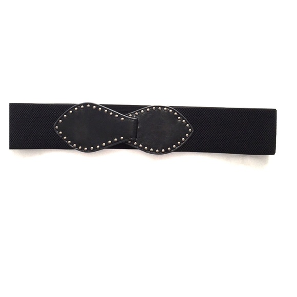 Elastic waist belt. Black.