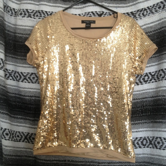 Gold sequin T-shirt large