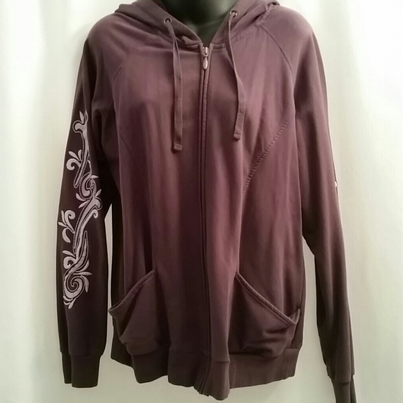 Motherhood Maternity purple hooded sweatshirt