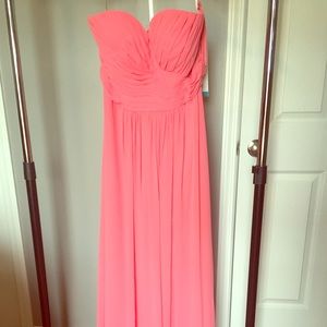Beautiful Bill Levkoff Coral Bridesmaid Dress