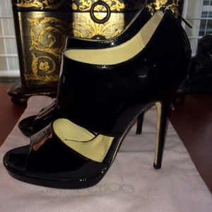 Jimmy Choo "Private" patent leather heels.