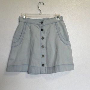 Kendall And Kylie Chambray A-Line Skirt