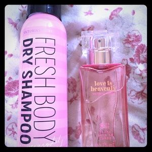 BNWT bottle of dry shampoo and bottle of body mist