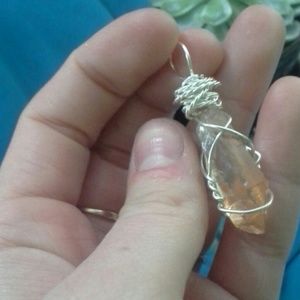 Tangerine quartz wire wrap
