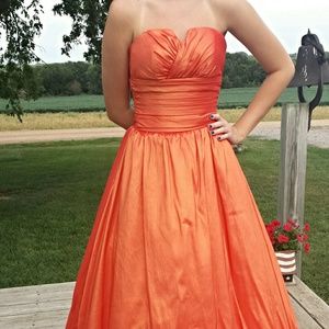 Flirt Orange Prom Dress