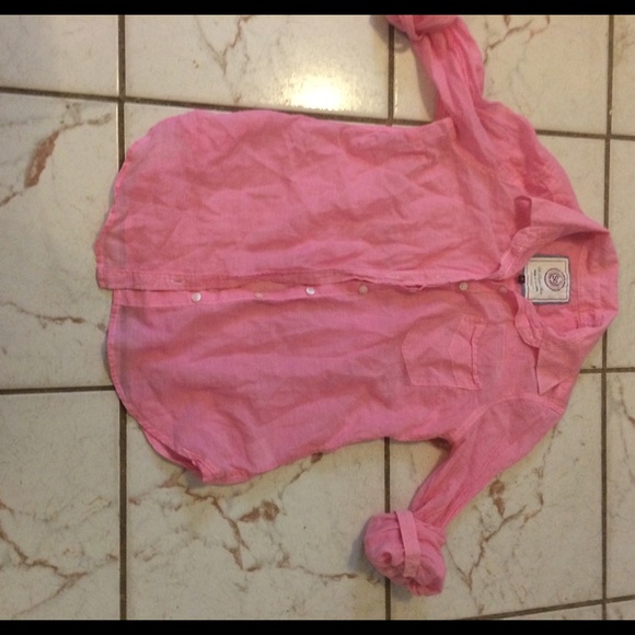 PInk button down shirt. - Picture 2 of 2