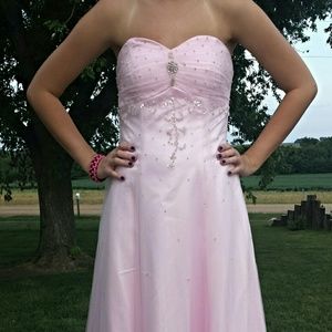 David's bridal Pink prom dress
