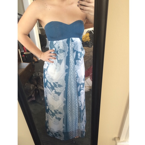 Charlotte Russe blue maxi dress - Picture 4 of 4