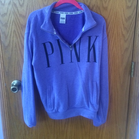 Light purple Pink quarter Zip Up