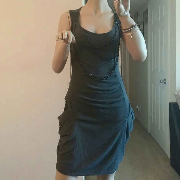 Grey Jersey Knit Dress