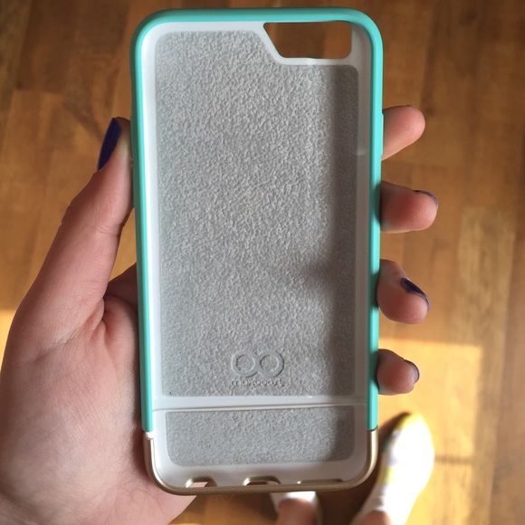 turquoise and gold iPhone 6 case - Picture 3 of 4
