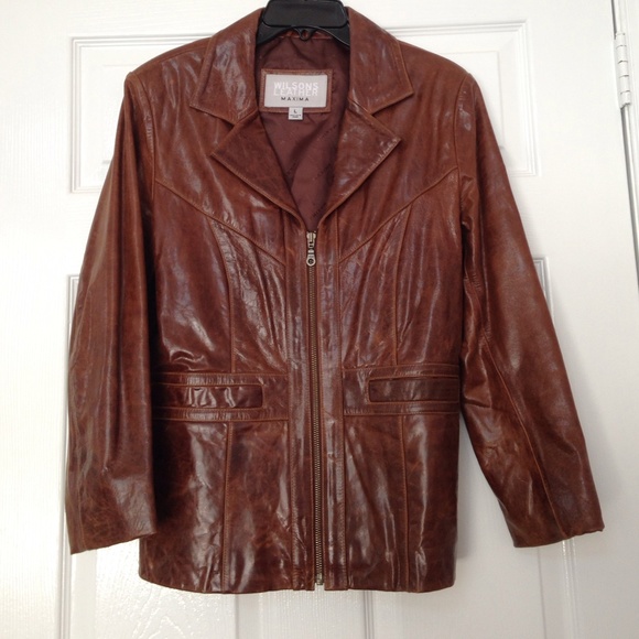 Leather zippered blazer