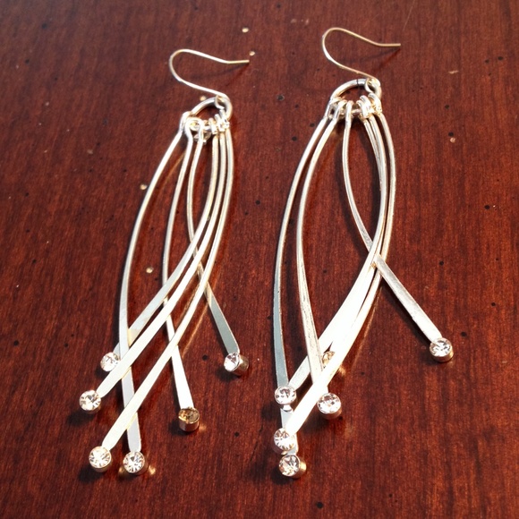 Silver earrings from Chicos