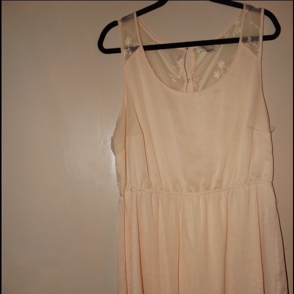 Peachy colored dress