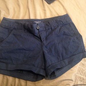 American eagle navy midi shorts
